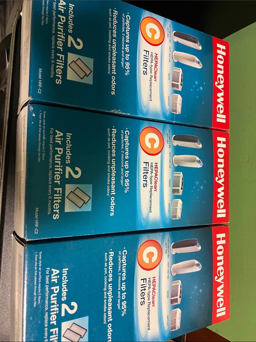 Honeywell Blue HEPA Replacement Air Purifier Filters - 2 Pack